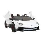 Elektrické autíčko Lamborghini Aventador SV 2x200W 24V - dvojmiestne - biele